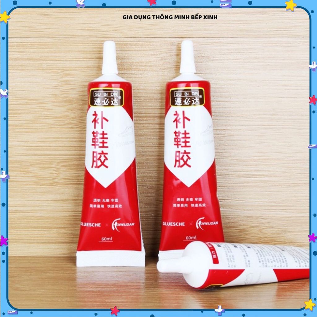 KEO DÁN GIÀY ĐỎ THỂ THAO SIÊU DÍNH 60ML, KEO DÁN TRONG SUỐT DÙNG NHIỆT, Bám Dính Chắc Chắn, Phù Hợp Nhiều Loại Giày