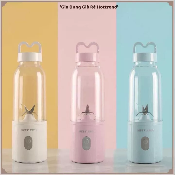 MÁY XAY SINH TỐ USB DELIYA 500ML, Máy Xay Mini Cầm Tay, Cốc Xay Hoa Quả, Xay Sinh Tố, Xay Rau Củ, Lưỡi Dao Sắc Bén, Pin