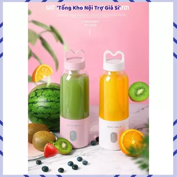 MÁY XAY SINH TỐ USB DELIYA 500ML, Máy Xay Mini Cầm Tay, Cốc Xay Hoa Quả, Xay Sinh Tố, Xay Rau Củ, Lưỡi Dao Sắc Bén, Pin