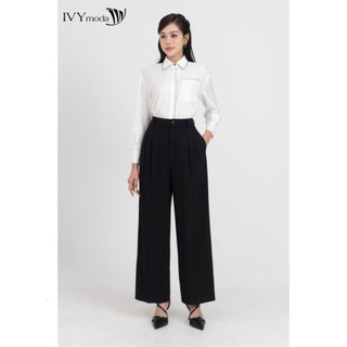 [ IVY MODA XẢ XÓT SIZE ] Quần suông chiết ly nữ IVY moda MS 22M8566