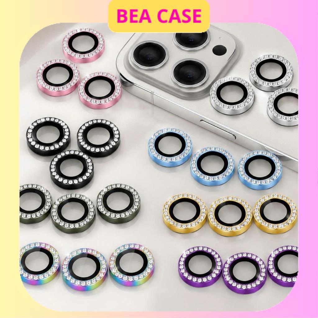 [Mắt Đính Đá Nhiều Màu] Mắt bảo vệ camera đính đá kèm hộp 11/12/13/14/15/pro/plus/promax BEA CASE