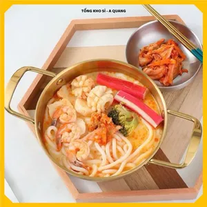 CHẢO INOX SIZE 20CM, MẠ MÀU VÀNG SANG TRỌNG, Bền Đẹp Không Gỉ Sét