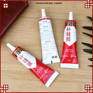 KEO DÁN GIÀY DÙNG NHIỆT 60ML, KEO DÁN ĐỎ SIÊU DÍNH TRONG SUỐT, Khô Nhanh Bền Chắc, Phù Hợp Sửa Chữa