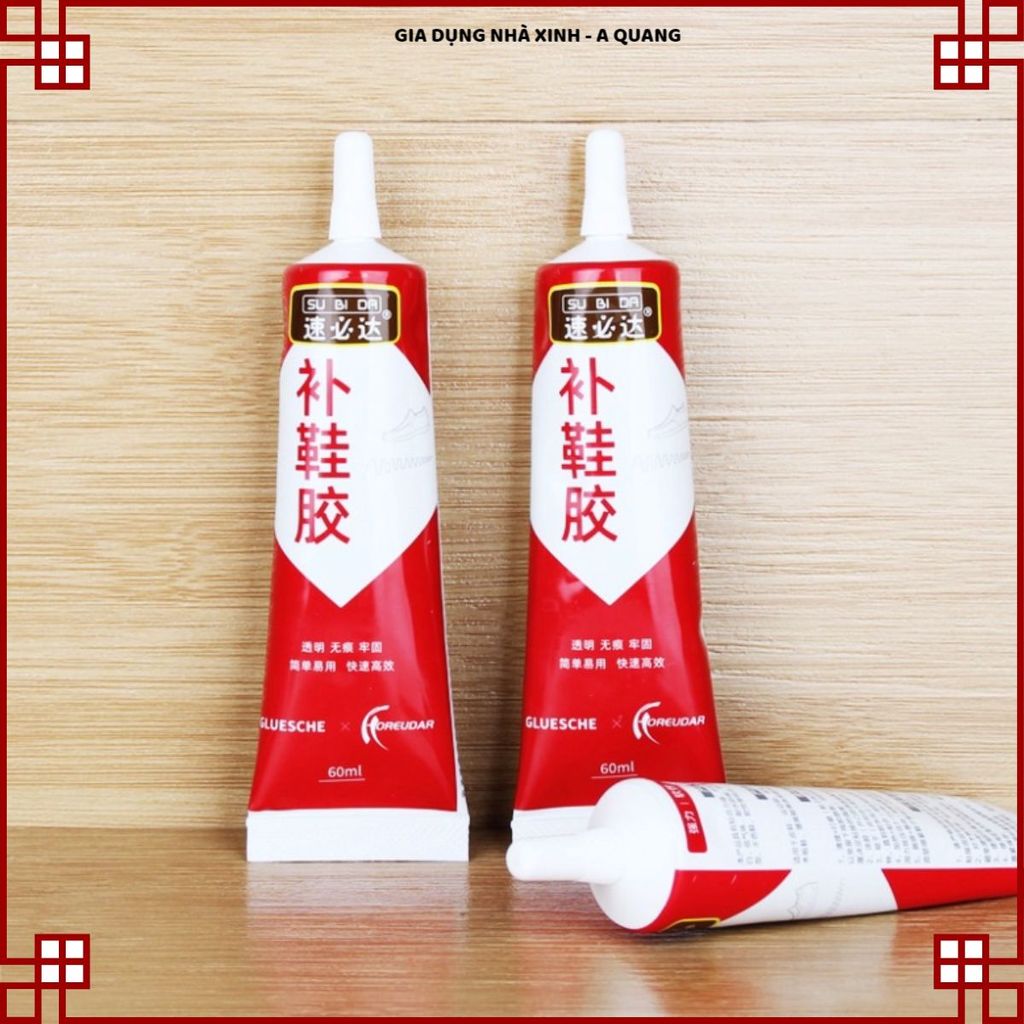 KEO DÁN GIÀY ĐỎ THỂ THAO SIÊU DÍNH 60ML, KEO DÁN TRONG SUỐT DÙNG NHIỆT, Bám Dính Chắc Chắn, Phù Hợp Nhiều Loại Giày