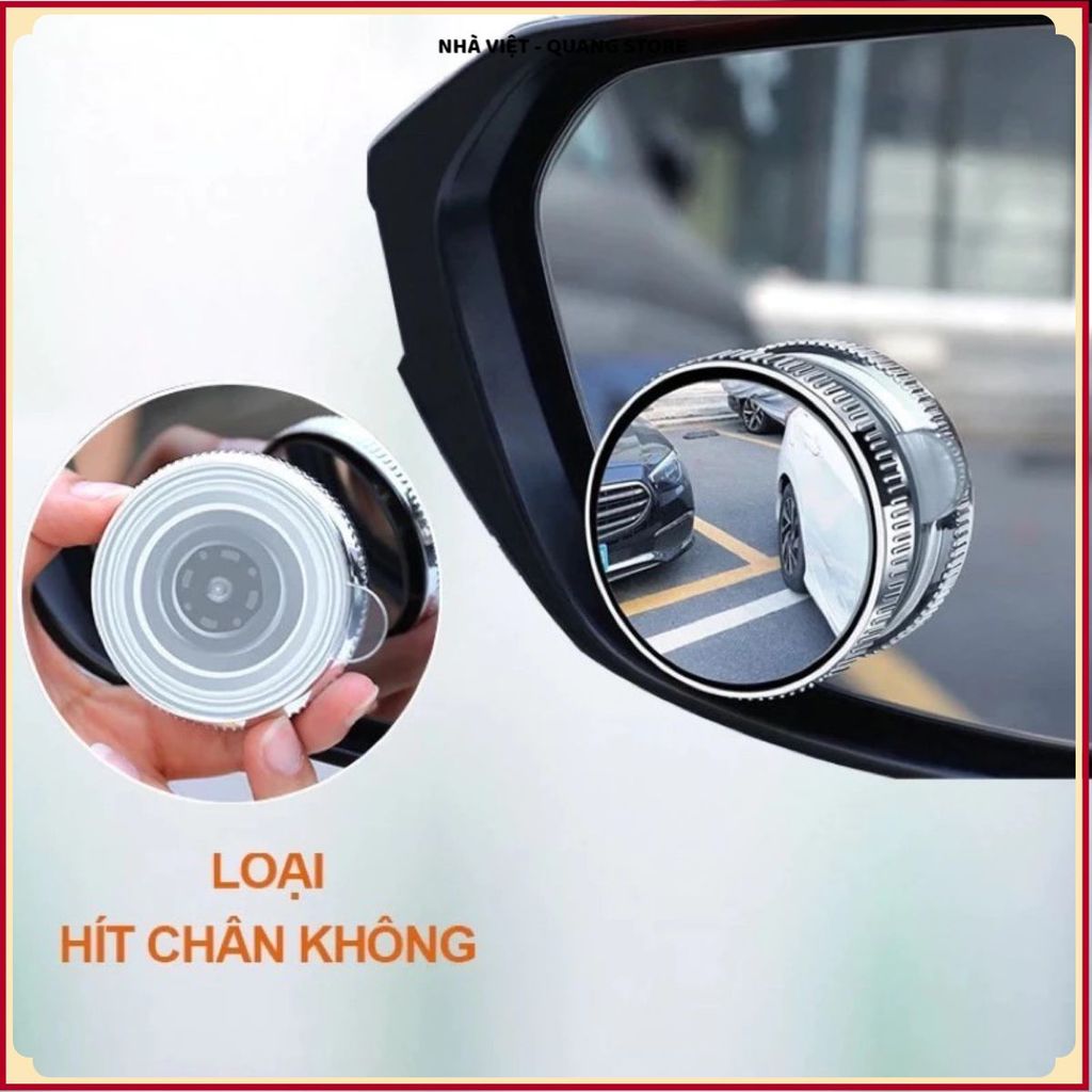 GƯƠNG CẦU LỒI HÍT KÍNH CAO CẤP XOAY 360, Hạn Chế Điểm Mù Khi Lái Xe, Giúp Quan Sát Giao Thông Dễ Dàng An Toàn