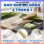 DAO GỌT VỎ HOA QUẢ CÁN GỖ ĐA CHỨC NĂNG 3 IN 1 - Dao gọt rau củ, bào sợi, gọt vỏ sắc bén, thép không gỉ