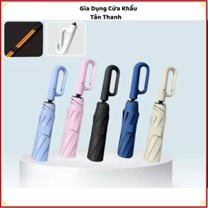 Ô DÙ GẤP GỌN 10 NAN KÉP CHỐNG LẬT CHỐNG TIA UV 99% - Tay cầm thông minh, có quai treo, khung chắc chắn, che mưa nắng