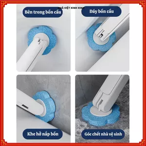BỘ CỌ VỆ SINH NHÀ TẮM DÙNG MỘT LẦN, CỌ TOILET XOAY 360 ĐỘ, GẮN TƯỜNG TIỆN LỢI, Cây Cọ Vệ Sinh Vingreen Làm Sạch Nhanh