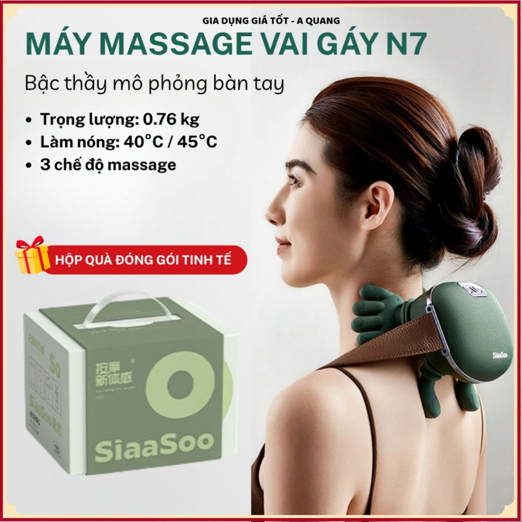 MÁY MASSAGE RUNG CỔ VAI GÁY CAO CẤP, THIẾT KẾ NHỎ GỌN TIỆN LỢI, Giảm Căng Cơ Hiệu Quả, Dễ Dàng Mang Theo Mọi Nơi