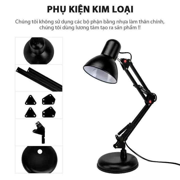 ĐÈN HỌC ĐỂ BÀN KÈM BÓNG, Đèn Chống Cận, Đèn Bảo Vệ Mắt, Đèn Đọc Sách, Đèn Văn Phòng, Đèn Học Led, Đèn Bàn Làm Việc, Đèn – 3
