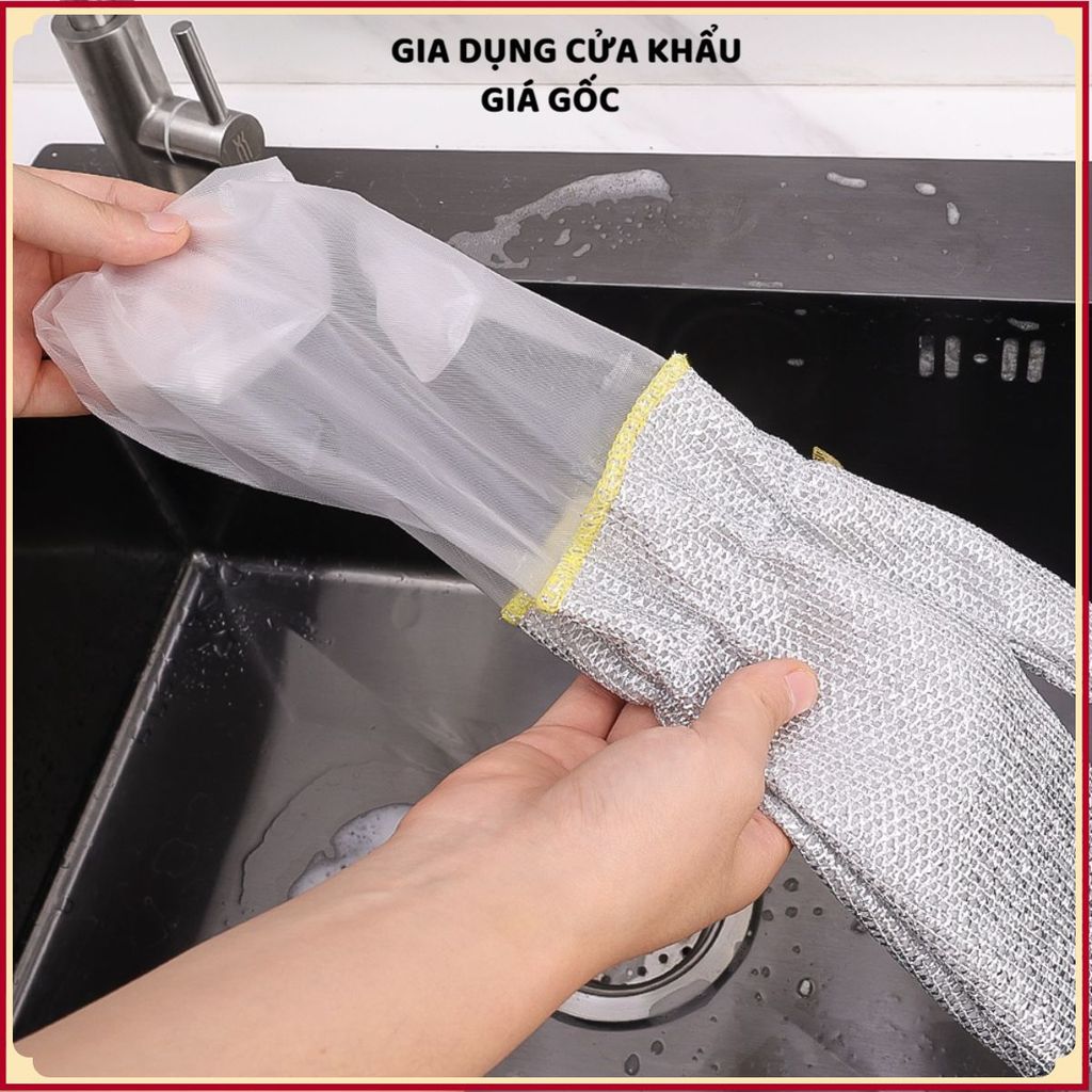 (COMBO 3) ĐÔI BAO TAY LƯỚI VỆ SINH RỬA CHÉN BÁT TIỆN LỢI - Bao tay rửa chén chống bẩn, bảo vệ tay làm sạch hiệu quả