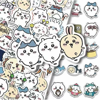 120 Miếng dán sticker CHIKAWA trang trí sổ sách bình nước mũ bảo hiểm, hình dán Chikawa