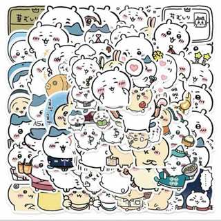 120 Miếng dán sticker CHIKAWA trang trí sổ sách bình nước mũ bảo hiểm, hình dán Chikawa