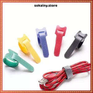 SET DÂY QUẤN CÁP NYLON CHỐNG RỐI 15CM - Dây buộc cáp tái sử dụng, sắp xếp dây gọn gàng tiện lợi