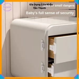 KHÓA TỦ LẠNH AN TOÀN CHO BÉ - Khóa chống mở cửa tủ lạnh, phụ kiện bảo vệ trẻ em