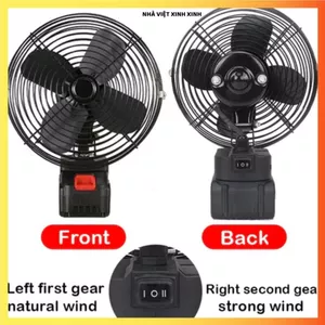 QUẠT SẠC TÍCH ĐIỆN 10 CELL, QUẠT ĐỂ BÀN MINI TIỆN LỢI, Hai Chế Độ Gió, Dễ Dàng Mang Theo Khi Mất Điện