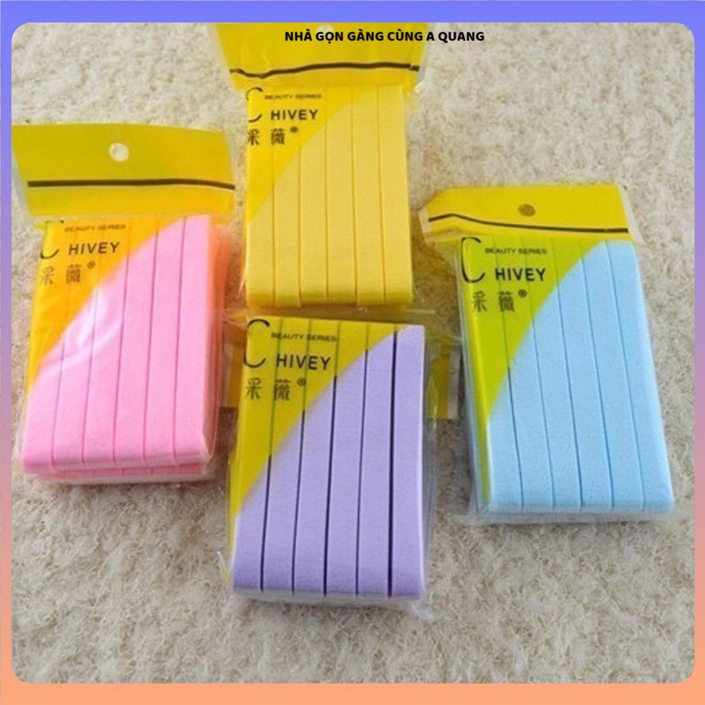 (COMBO 5) BỌT BIỂN RỬA MẶT CHIVEY 12 MIẾNG, BÔNG NỞ MỀM MỊN, Hỗ Trợ Làm Sạch Da Hằng Ngày Tiện Lợi Dễ Dùng