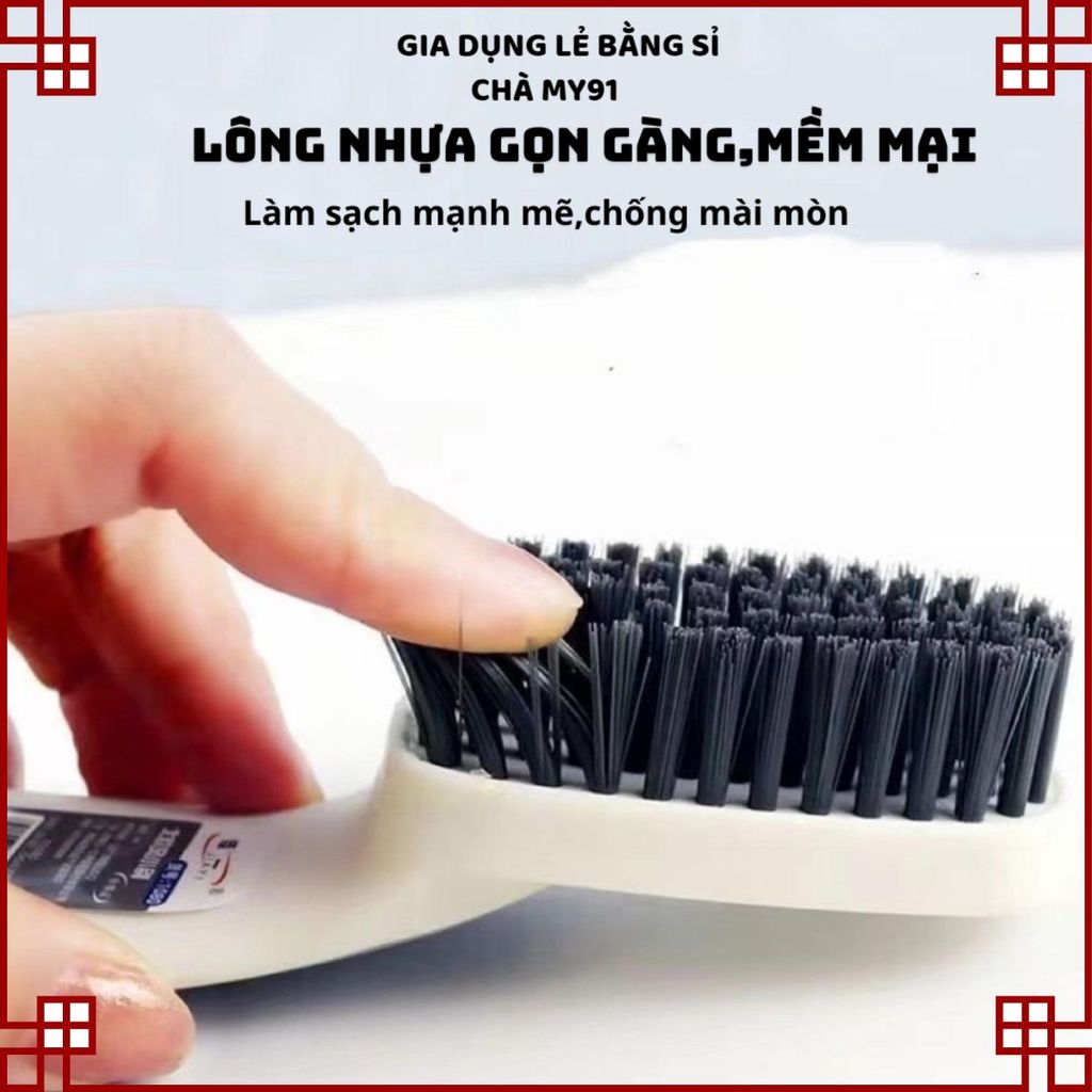 (COMBO 5) BÀN CHẢI CHÀ GIÀY DÉP ĐA NĂNG CÓ TAY CẦM DÀY - Dễ dàng làm sạch giày dép và quần áo, tiện lợi sử dụng