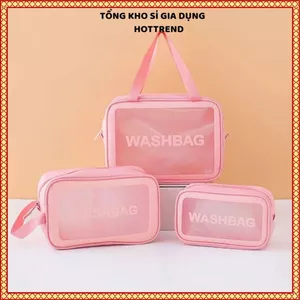 TÚI WASHBAG ĐỰNG MỸ PHẨM ĐA NĂNG - Túi chống nước PVC + PU, phù hợp du lịch và công tác
