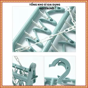 MÓC PHƠI ĐỒ 32 KẸP ĐA NĂNG - Móc treo quần áo trẻ em, thiết kế gấp gọn thông minh