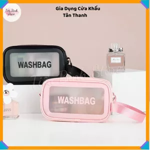 TÚI ĐỰNG ĐỒ CÁ NHÂN WASHBAG - Túi đựng mỹ phẩm 2 ngăn, chất liệu PVC + PU bền đẹp
