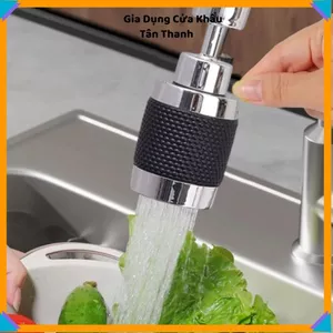 ĐẦU VÒI RỬA BÁT TĂNG ÁP CAO CẤP MÀU ĐEN - Đầu vòi xoay 360 độ, lõi lọc bên trong tiện lợi