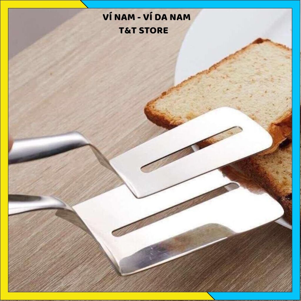 (COMBO 5) KẸP GẮP THỰC PHẨM INOX CAO CẤP - Kẹp BBQ, kẹp bánh mì, đồ dùng nhà bếp bền đẹp 22CM