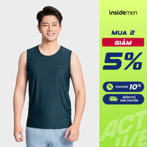 Áo Ba Lỗ Tanktop Nam Insidemen Thoáng Khí, Phù Hợp Mặc Nhà & Tập Thể Thao ITL103AS0