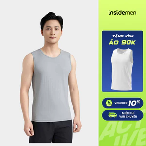 Áo Tanktop Nam Insidemen Jacquard Ba Lỗ, Thoáng Khí, Form Thoải Mái, Thể Thao Vận Động ITL127AS0