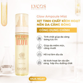 Xịt khoáng Lycos Glow Ampoule Mist dưỡng ẩm, căng bóng tức thì cho da mềm mịn, tươi sáng