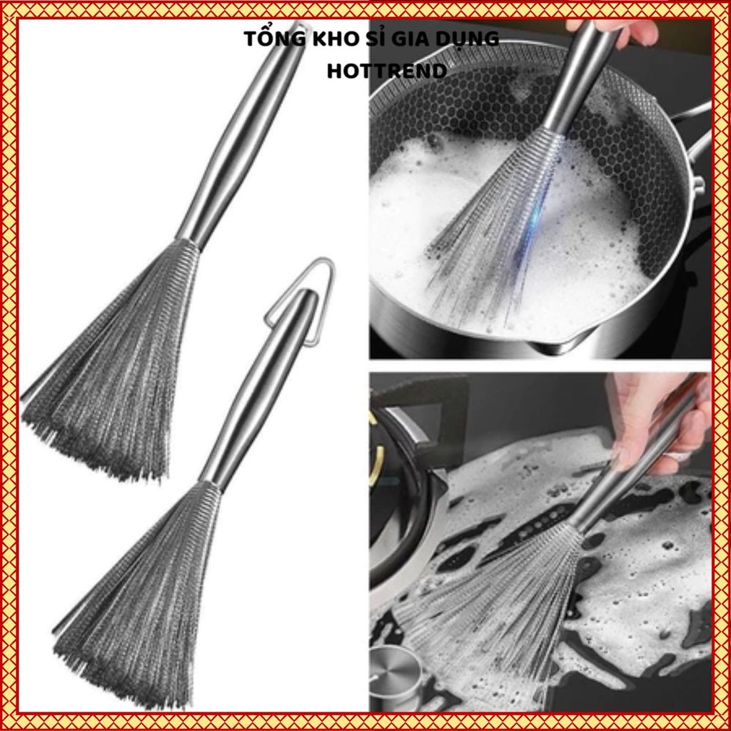 (COMBO 3) CỌ RỬA XOONG NỒI INOX BỀN ĐẸP - Dụng cụ chà rửa vết bẩn cứng đầu, tiện dụng hằng ngày