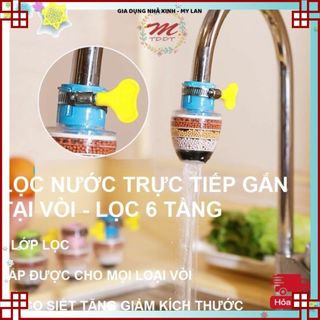 (COMBO 3) BỘ LỌC NƯỚC GẮN VÒI 6 TẦNG, ĐẦU VÒI LỌC CẶN BẨN, Giải Pháp Tiện Lợi Cho Nước Sinh Hoạt Hằng Ngày