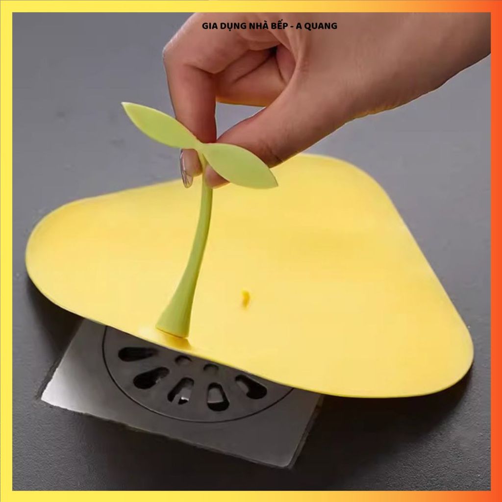 (COMBO 5) MIẾNG ĐẬY NẮP CỐNG THOÁT NƯỚC SILICON, CHỐNG MÙI HÔI NHÀ TẮM, NẮP ĐẬY CỐNG HÌNH MẦM CÂY XINH XẮN, Tiện Lợi Ngă