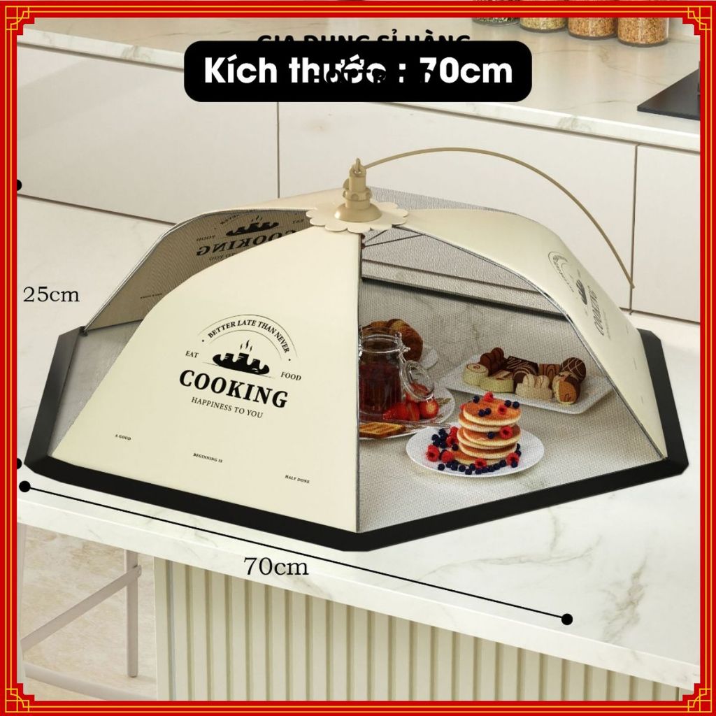 LỒNG BÀN CHE THỨC ĂN GẤP GỌN CAO CẤP - Chống ruồi muỗi, chống bụi bẩn, tiện lợi cho gia đình