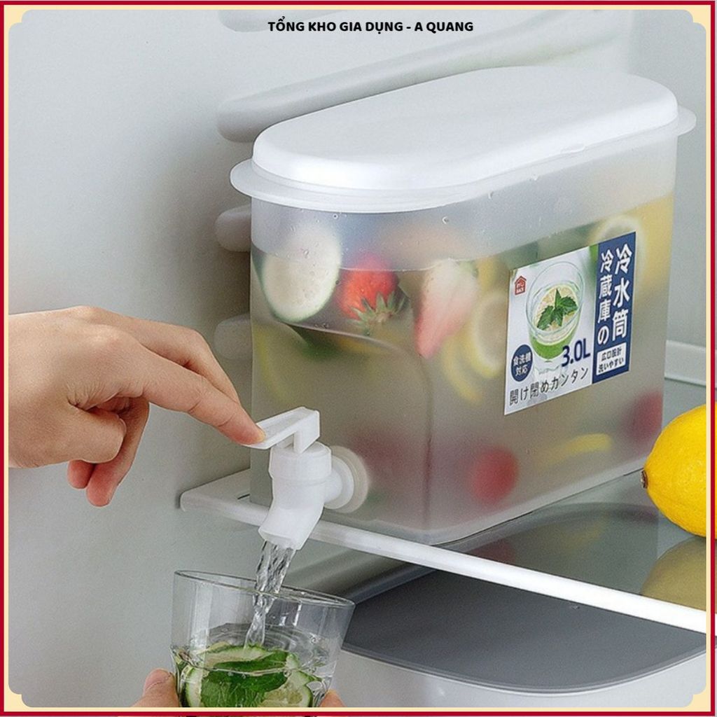 BÌNH RÓT NƯỚC TỦ LẠNH 3.5 LÍT, BÌNH ĐỰNG NƯỚC CÓ VÒI TIỆN LỢI, Kiểu Dáng Hiện Đại, Dùng Hằng Ngày