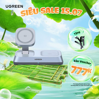 Đế sạc không dây 3 in 1 Qi2.2 W711 | Công suất 25W | Tích hợp đế sạc không dây | Bảo hành 18 tháng 1 đổi 1 | 55677
