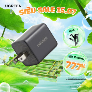 Củ sạc nhanh 30W Ugreen X516 | Công nghệ GaN | Hỗ trợ cổng USB-C và USB-A | Bảo hành 18 tháng 1 đổi 1