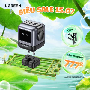 Củ sạc nhanh 65W Nexode UGREEN CD244 | 3 cổng Sạc Nhanh | Công nghệ GaN II | BH 18 tháng