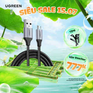 Cáp sạc USB 2.0 A sang Micro Ugreen US290 | Sạc nhanh | Vỏ sợi siêu bền | Bảo Hành 1 đổi 1 18 tháng | 60144 60145 60146