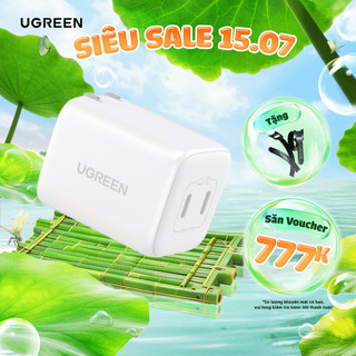 Củ sạc nhanh UGREEN 45W CD294 Nexode | Công nghệ GaN | 2 cổng Type C | Bảo hành 18 tháng 1 đổi 1 90572 90573 1533115327