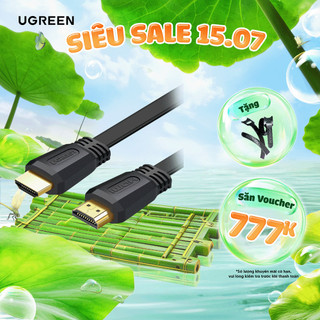 Cáp HDMI 2.0 Ugreen ED015 Dạng dây bẹt | Hỗ trợ độ phân giải 3D 4Kx2K 4096x2160p/30Hz | Bảo Hành 1 đổi 1 18 Tháng |