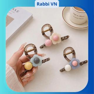 Kẹp tóc hoa bằng nhựa Acrylic phong cách mới trẻ trung, năng động RABBI