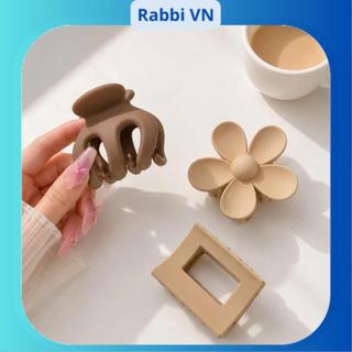 Kẹp tóc màu cafe phong cách thời trang Hàn Quốc RABBI