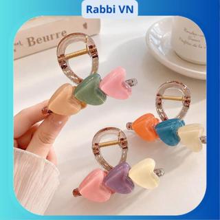 Kẹp tóc trái tim 3 màu dễ thương RABBI