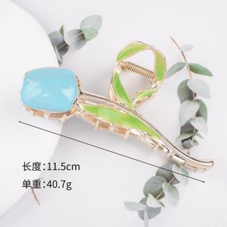 Kẹp tóc kim loại cỡ lớn hình 1 bông hoa cao cấp RABBI