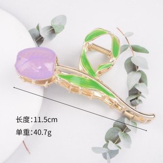 Kẹp tóc kim loại cỡ lớn hình 1 bông hoa cao cấp RABBI