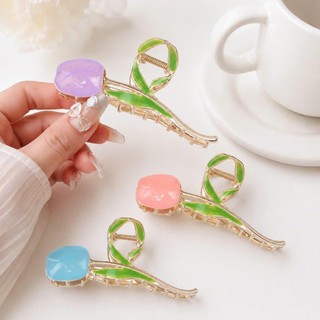 Kẹp tóc kim loại cỡ lớn hình 1 bông hoa cao cấp RABBI