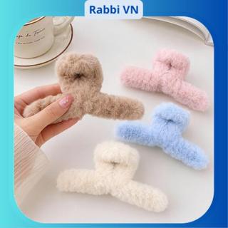 Kẹp tóc lông thỏ phong cách Hàn Quốc RABBI