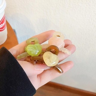Kẹp tóc cỡ nhỏ hình trái tim cho nữ, phong cách dịu dàng RABBI