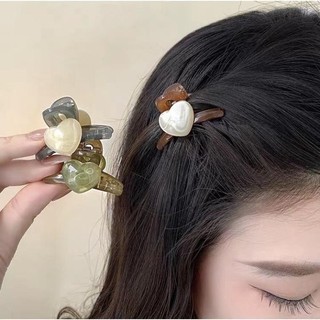 Kẹp tóc cỡ nhỏ hình trái tim cho nữ, phong cách dịu dàng RABBI